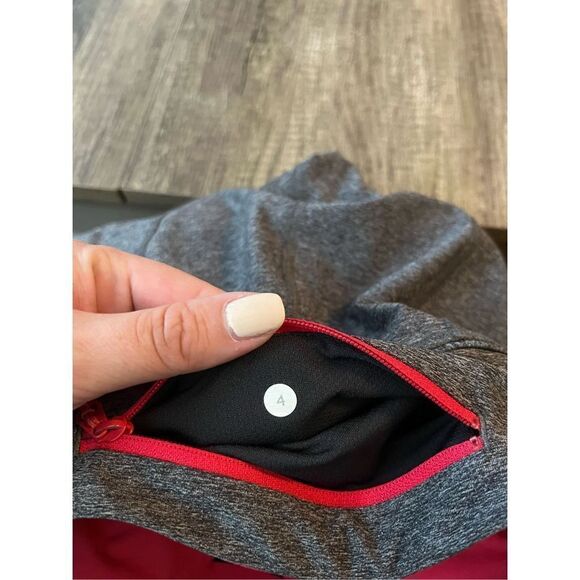 Lululemon Pace Rival Crop Heathered Black Deep Coal Boom Juice Leggings Size 4 - Picture 3 of 4